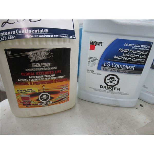 LOT DE 4 GALLONS DE LIQUIDE ANTIGEL