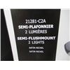Image 2 : SEMI-PLAFONIER 2 LUMIÈRES BELDI #21281-CA