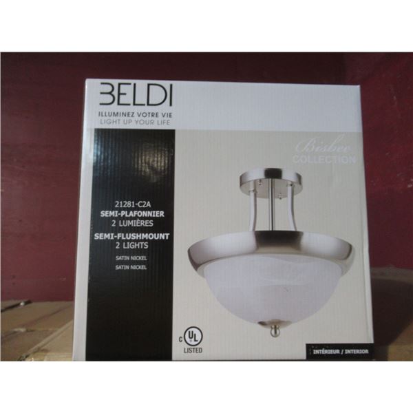 SEMI-PLAFONIER 2 LUMIÈRES BELDI #21281-CA