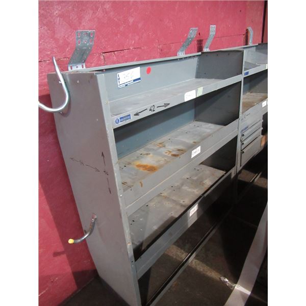 LOT DE 2 ÉTAGÈRES EN MÉTAL POUR CAMIONNETTE 42" X 12" X 46"