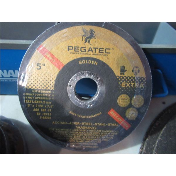 PAQ. DE 10 DISQUES A TRONÇONNER 5" PEGATEC POUR ACIER