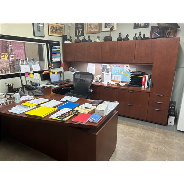 BUREAU EXECUTIF EN L AVEC CREDENCE