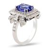 Image 3 : 3.91 ctw Tanzanite and 0.97 ctw Diamond Platinum Ring