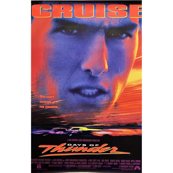 Days Of Thunder 1990 Original Movie Poster Days of thunder 1990 original movie poster