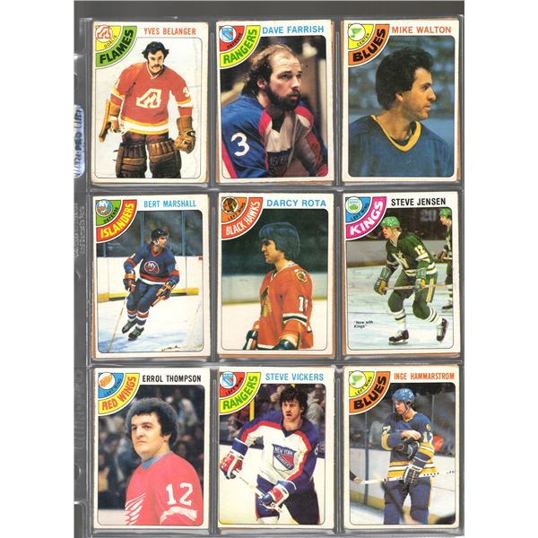 1978-79 O-Pee-Chee NHL Lot Of 18 Cards Yves Belanger, Darcy Rota, Steve ...
