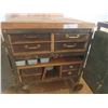 Image 2 :  Vintage Wood Organizes Rolling With Drawers Full Of Nuts And