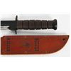 Image 3 : USMC KA-BAR Fixed Blade Knife & Leather Sheath