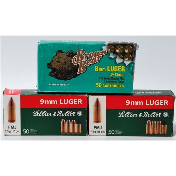 150 Rounds Of 9mm Luger Ammunition