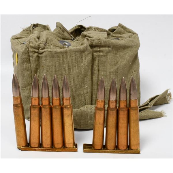 70 Rounds Of 8mm Ammunition W/ Bandolier