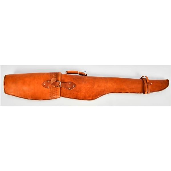 48" Long Leather 2 Piece Rifle Case