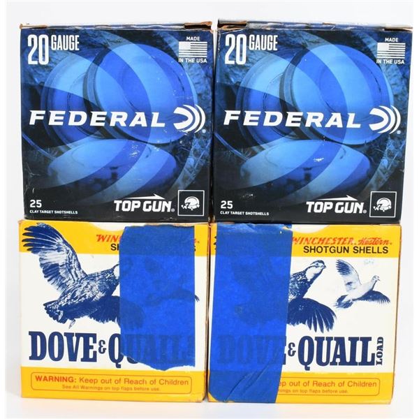 100 Rounds Of 20 Ga Plastic Shotshells