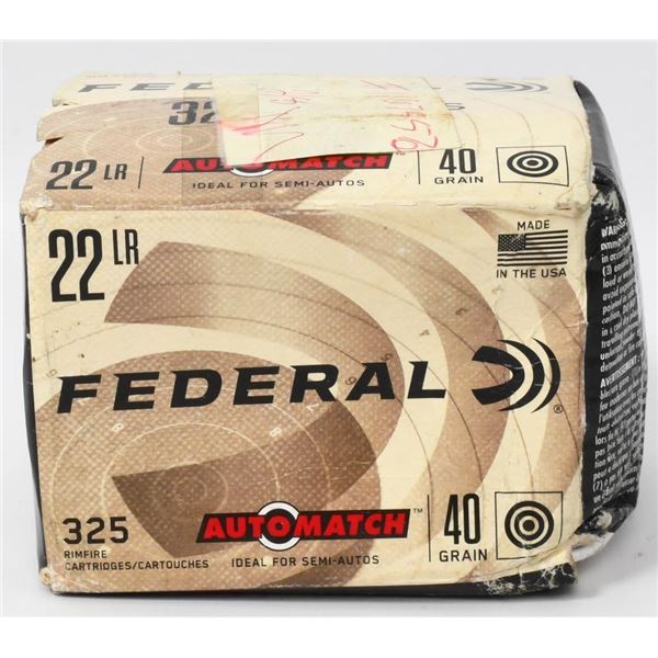 325 Rounds Of Federal .22 LR Ammunition