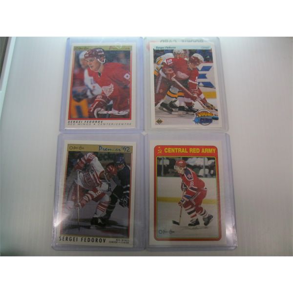 4 SERGEI FEDEROV HOCKEY CARDS