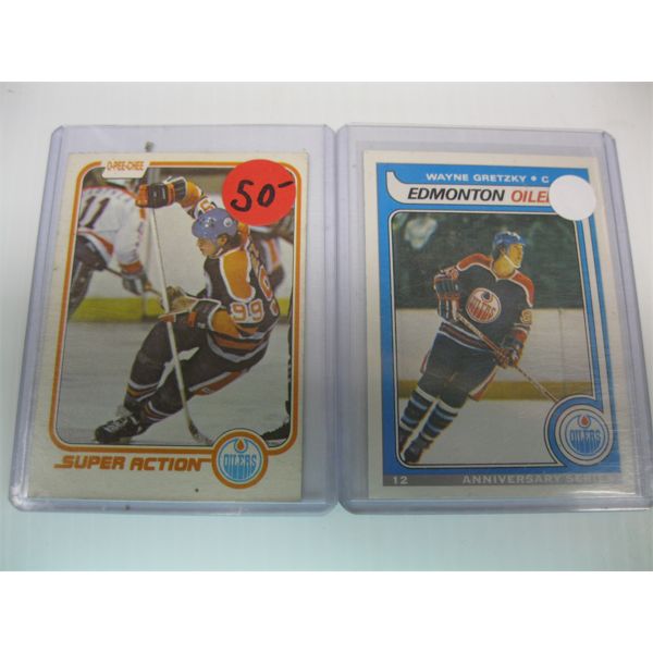 2 WAYNE GRETZKY HOCKEY CARDS
