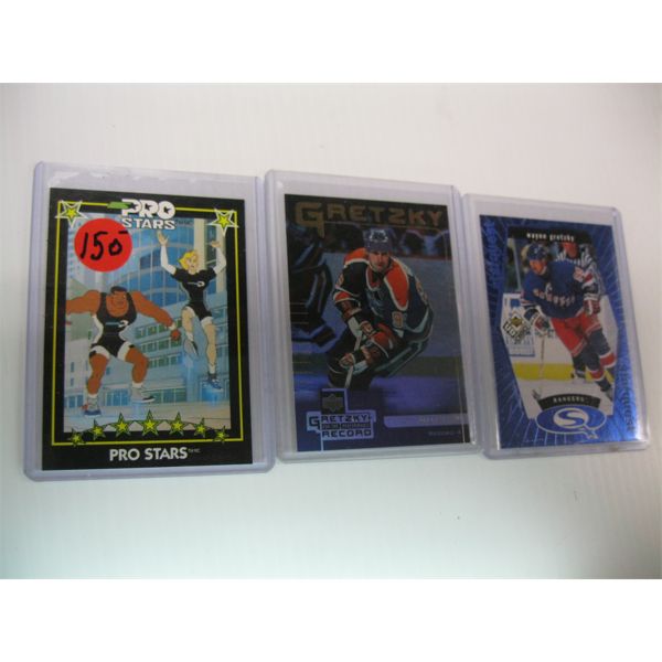 3 WAYNE GRETZKY HOCKEY CARDS