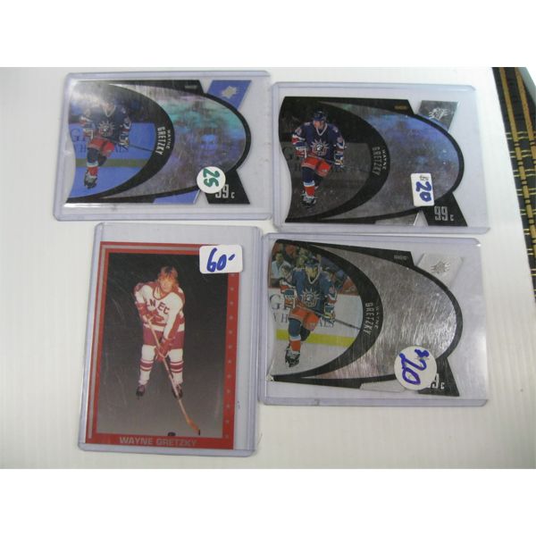 4 WAYNE GRETZKY HOCKEY CARDS