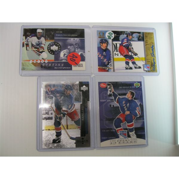 4 WAYNE GRETZKY HOCKEY CARDS