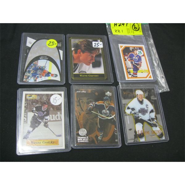 6 WAYNE GRETZKY CARDS