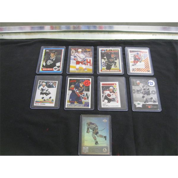 9 WAYNE GRETZKY HOCKEY CARDS