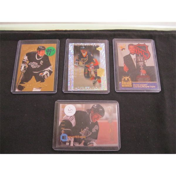 4 WAYNE GRETZKY HOCKEY CARDS
