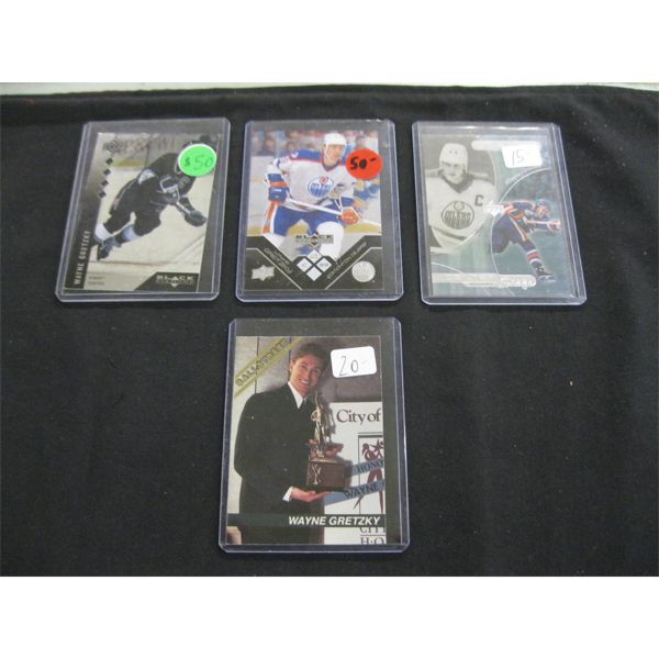 4 WAYNE GRETZKY HOCKEY CARDS
