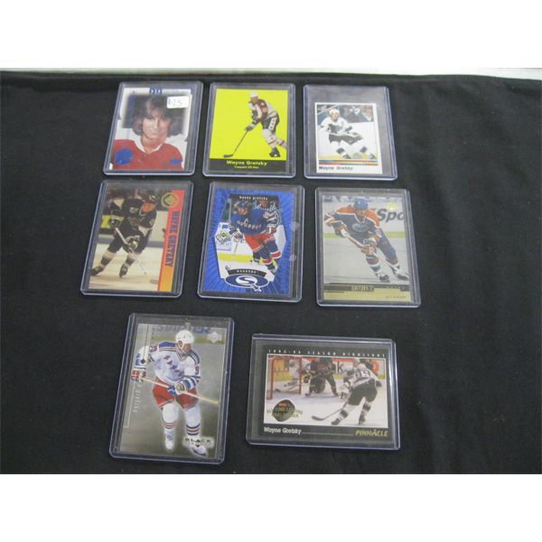 8 WAYNE GRETZKY HOCKEY CARDS