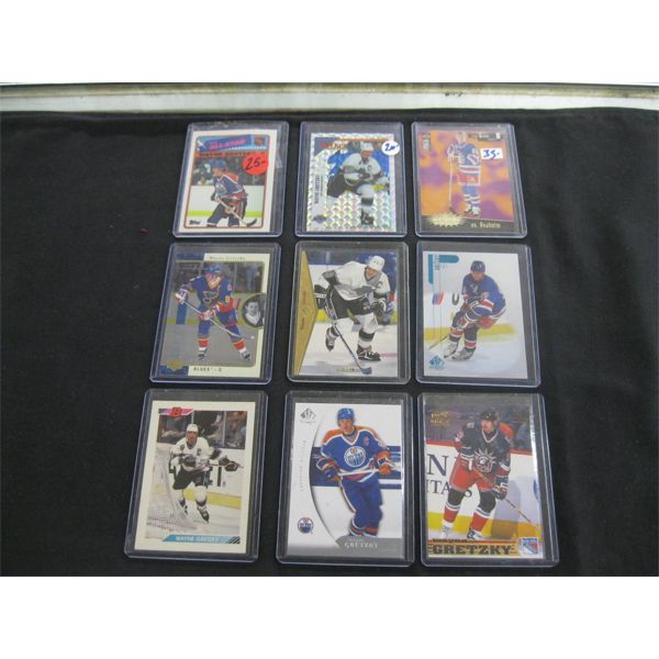 9 WAYNE GRETZKY HOCKEY CARDS