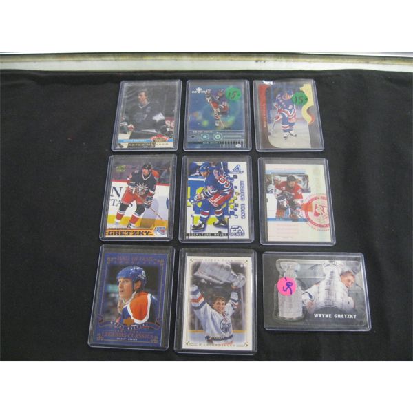 9 WAYNE GRETZKY HOCKEY CARDS
