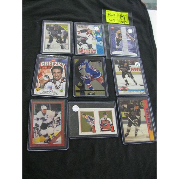 9 WAYNE GRETZKY HOCKEY CARDS