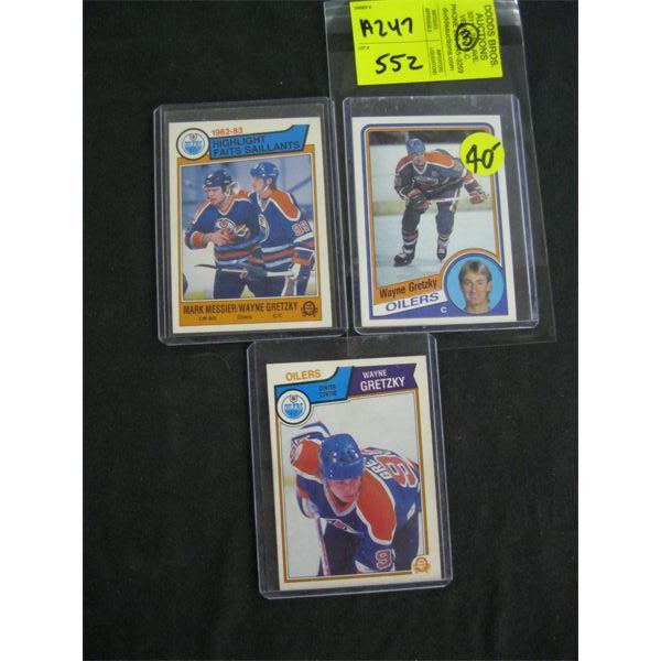 3 WAYNE GRETZKY HOCKEY CARDS