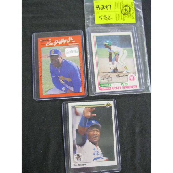 3 BASEBALL COLLECTOR CARDS