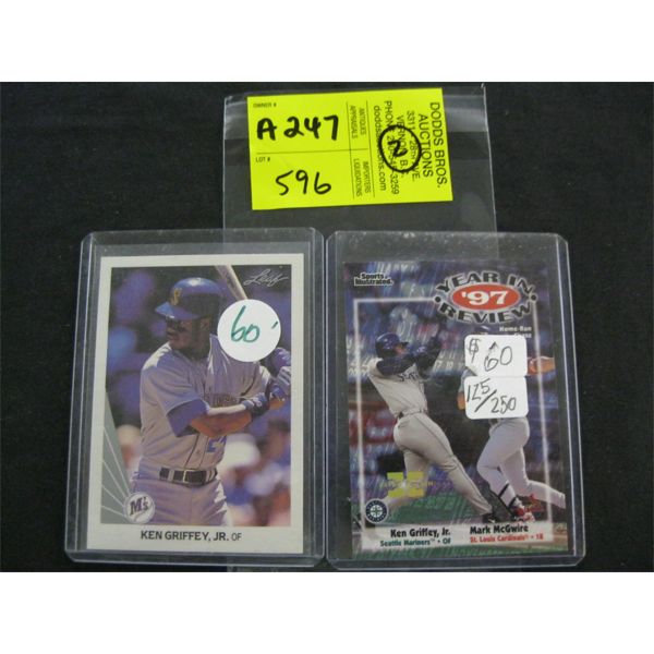 2 KEN GRIFFEY JR. BASEBALL CARDS