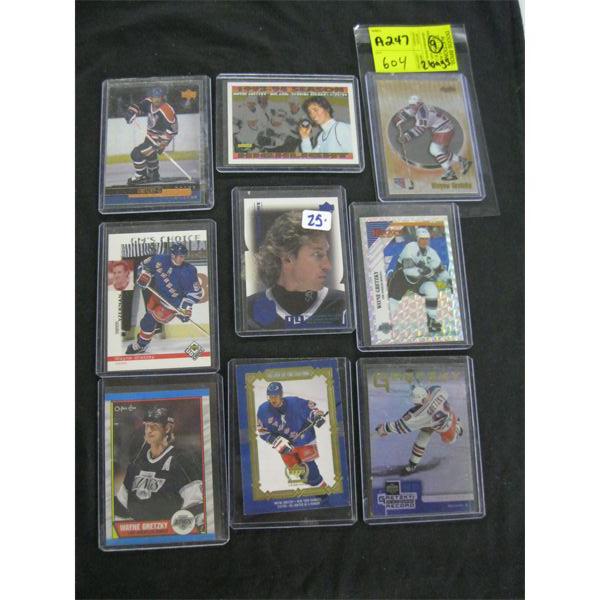 9 WAYNE GRETZKY HOCKEY CARDS