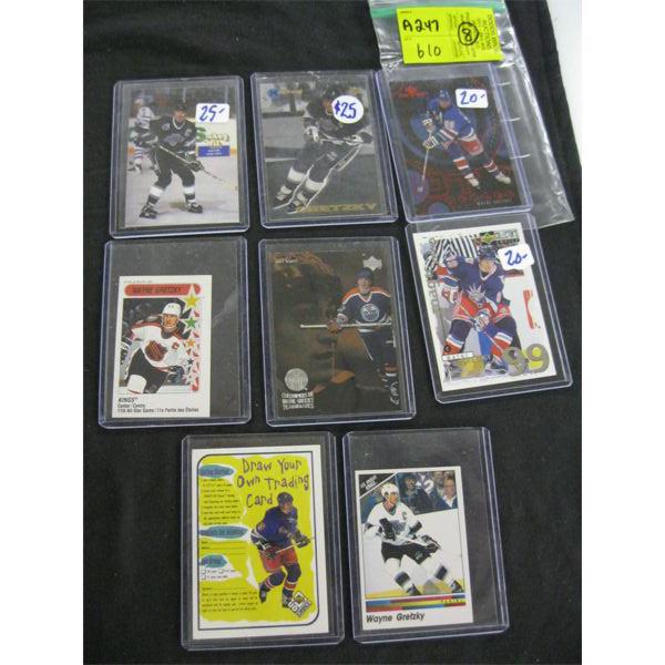 8 WAYNE GRETZKY HOCKEY CARDS
