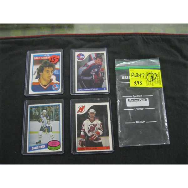 4 ASST. HOCKEY CARDS