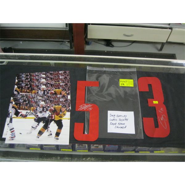 DANY HEATLEY, CURTIS JOSEPH 2004 TEAM CANADA NUMBERS & PHOTOS