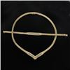 Image 5 : Fancy Italian 14k Gold Diamond V Link Chevron Necklace & Matching Bracelet Set