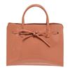 Image 2 : Mansur Gavriel Pink Patent Leather Bow Accent Sun Tote Handbag