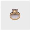 Image 4 : 18K Yellow Gold & Moissanite Ring