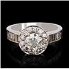 Image 1 : 1.01 ctw CENTER Diamond 14K White Gold  Ring (2.01 ctw Diamonds)