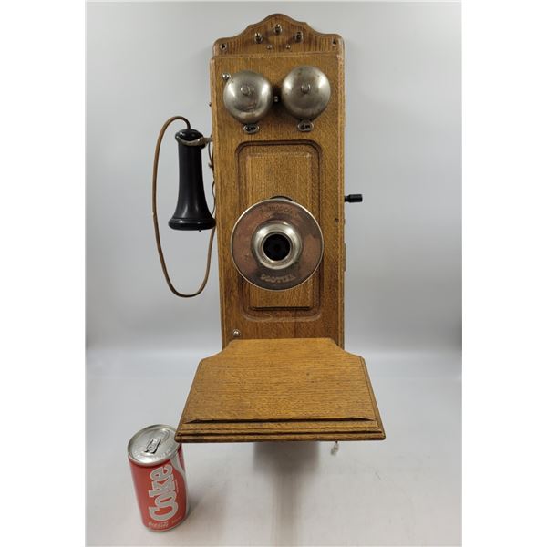 Vintage Kellogg Hand Crank Wall Telephone