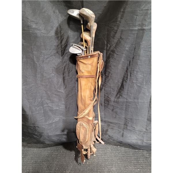 Vintage Golf Clubs and Bag