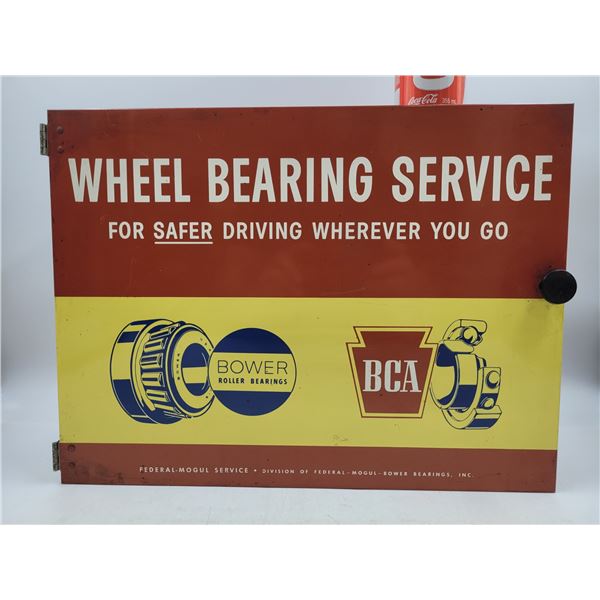 Vintage Bower Roller Bearings Display Cabinet Full Of Bearings