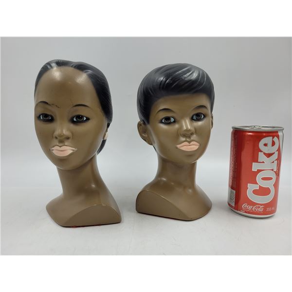 Vintage 7.5" Chalkware Figures Marwal Boy & Girl Children Mid-Century