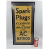 Image 1 : 1946 Spark Plugs Cardboard Framed Advertising