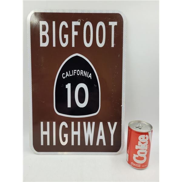 California 10 Bigfoot Highway Sign