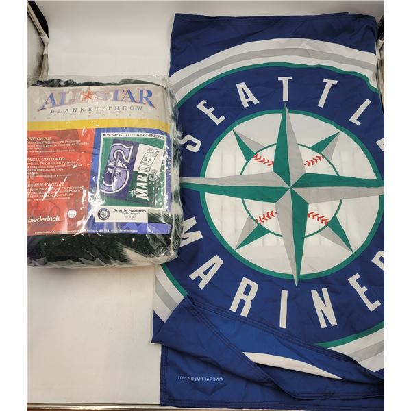 Seattle Mariners Flag and Blanket