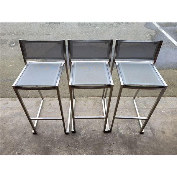 4 Sokul Stainless Steel Bar Chairs