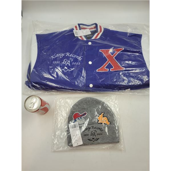 Xlarge Clothing Varsity Jacket and Beanie