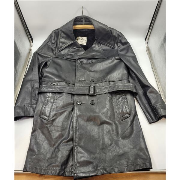 Victoria Leather Trench Coat Made in Canada